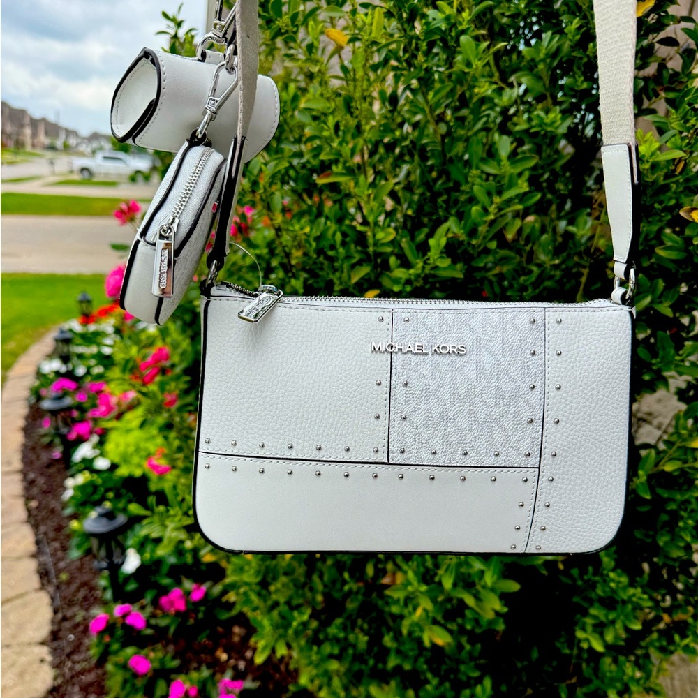 ✨ New Michael Kors Jet Set Travel Small Metallic Patchwork Crossbody Bag ✨